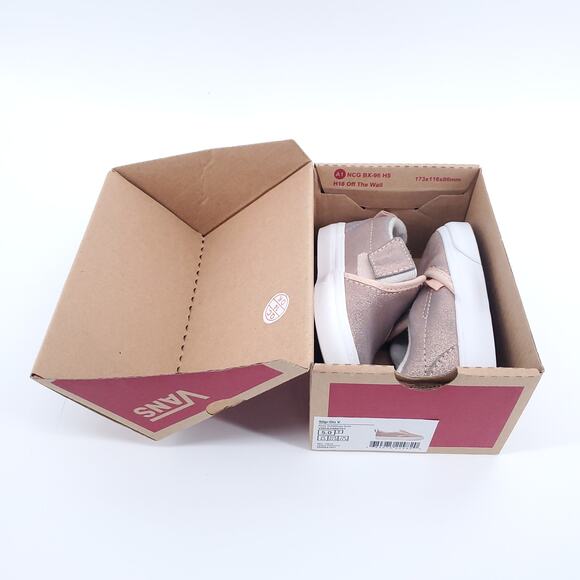 Vans Toddler Girl Metallic Rose Gold Slip-On Skater Shoe With Side Closure| 5T - Picture 10 of 10